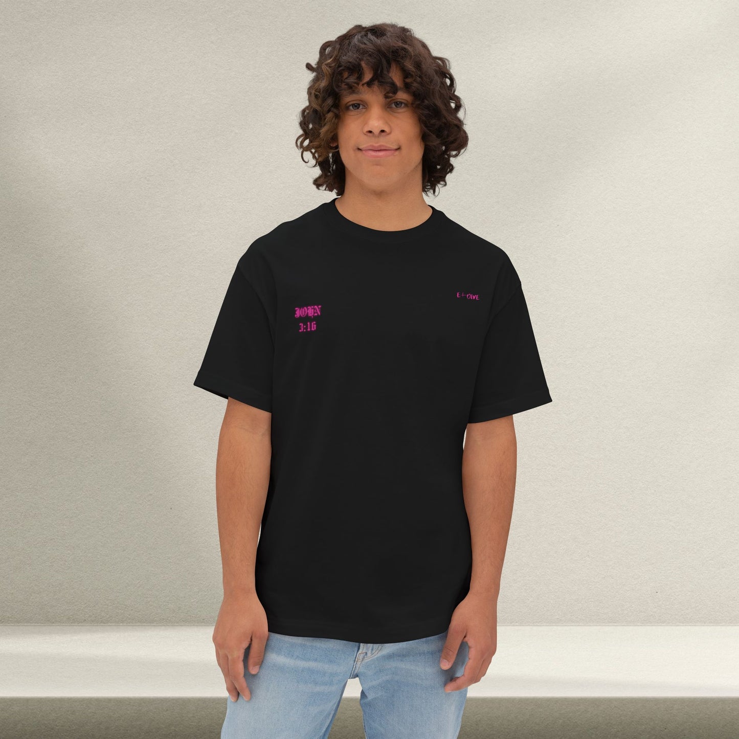 Christian Love Unisex Oversized Tee, Casual T-Shirt for Worship, Gift for Believers, Faith-Based Apparel, Everyday Wear