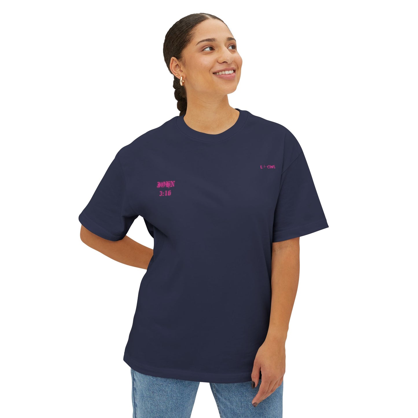 Christian Love Unisex Oversized Tee, Casual T-Shirt for Worship, Gift for Believers, Faith-Based Apparel, Everyday Wear