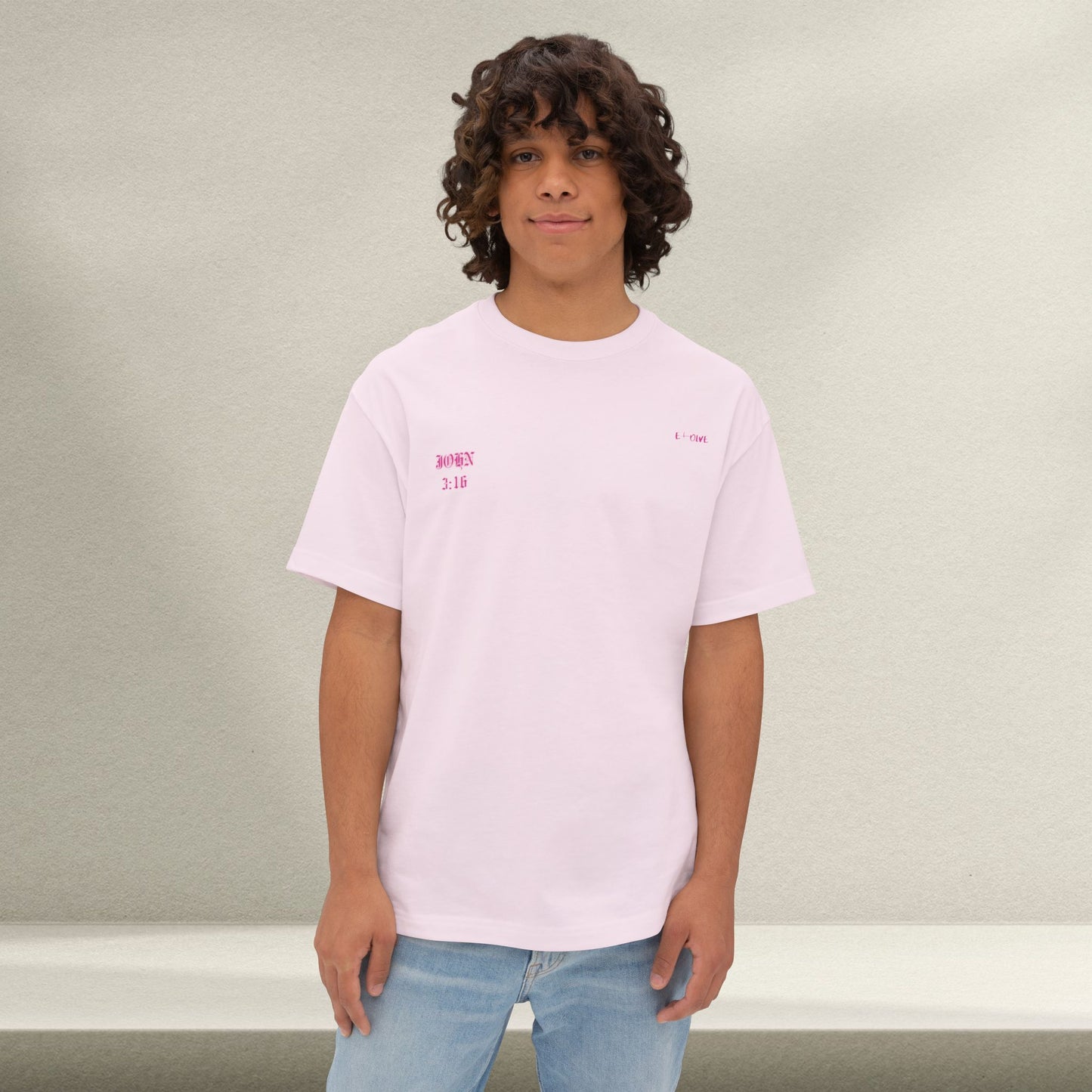 Christian Love Unisex Oversized Tee, Casual T-Shirt for Worship, Gift for Believers, Faith-Based Apparel, Everyday Wear
