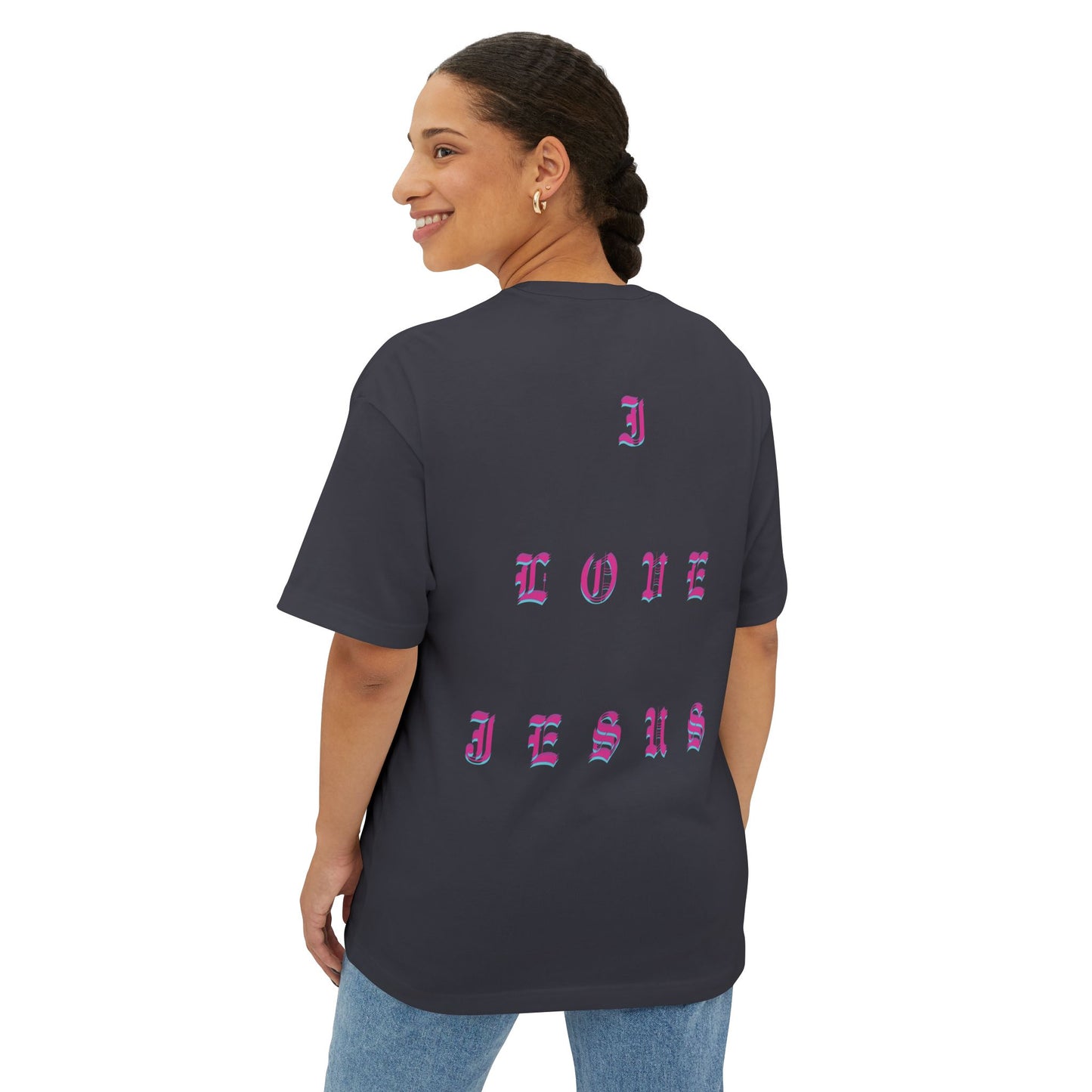 Christian Love Unisex Oversized Tee, Casual T-Shirt for Worship, Gift for Believers, Faith-Based Apparel, Everyday Wear