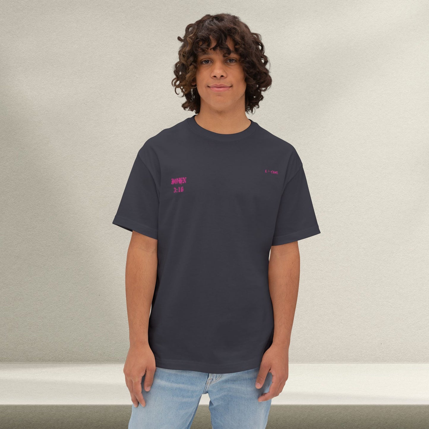 Christian Love Unisex Oversized Tee, Casual T-Shirt for Worship, Gift for Believers, Faith-Based Apparel, Everyday Wear