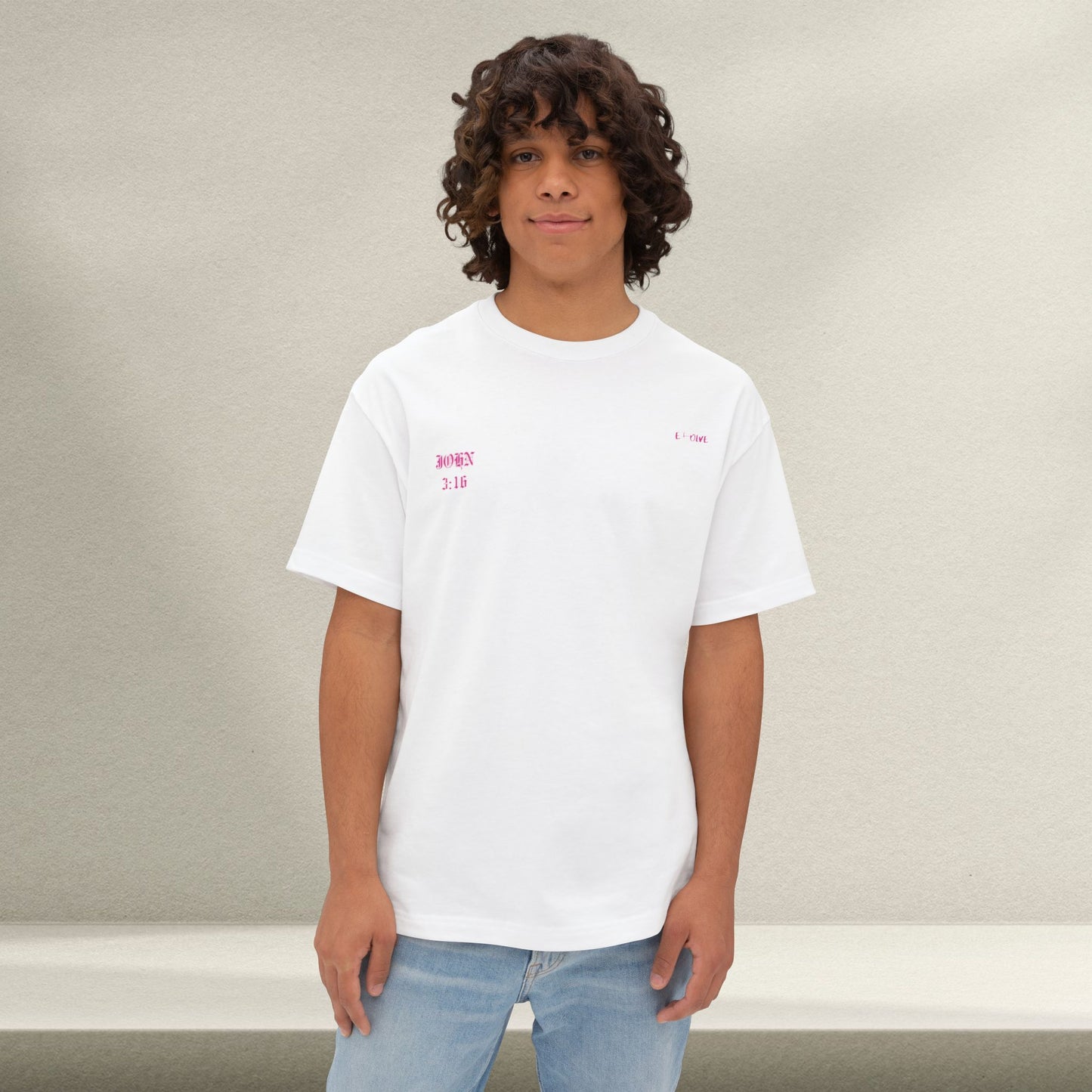 Christian Love Unisex Oversized Tee, Casual T-Shirt for Worship, Gift for Believers, Faith-Based Apparel, Everyday Wear