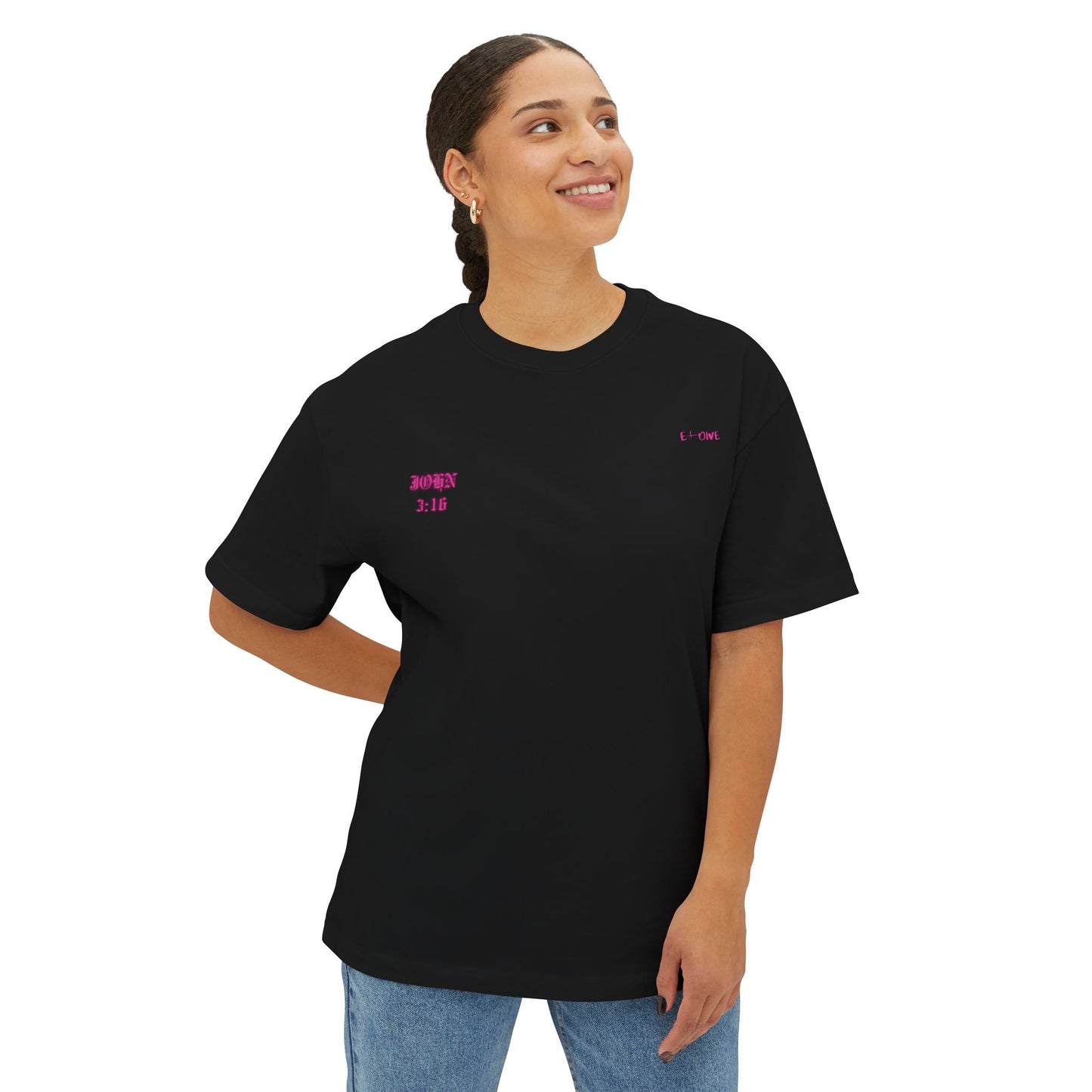 Christian Love Unisex Oversized Tee, Casual T-Shirt for Worship, Gift for Believers, Faith-Based Apparel, Everyday Wear