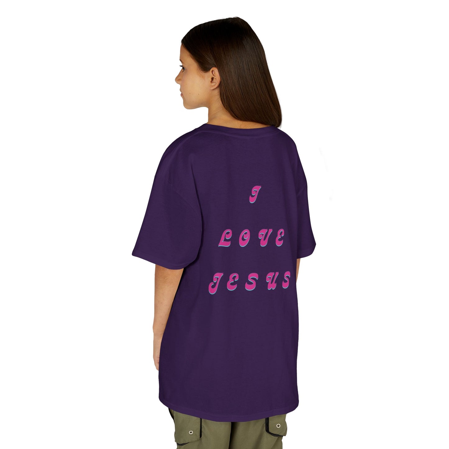 Kids I Love Jesus T-Shirt, Faith Tee for Children, Christian Kids Apparel, Religious Gift for Kids, Cute Youth Top