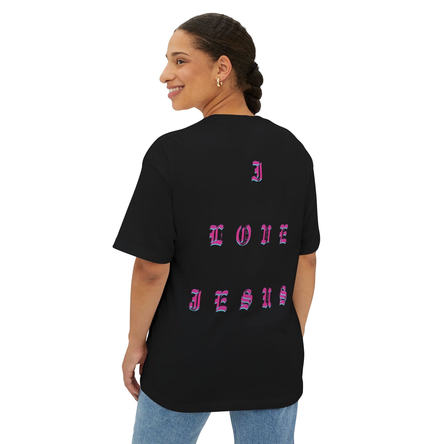 Christian Love Unisex Oversized Tee, Casual T-Shirt for Worship, Gift for Believers, Faith-Based Apparel, Everyday Wear
