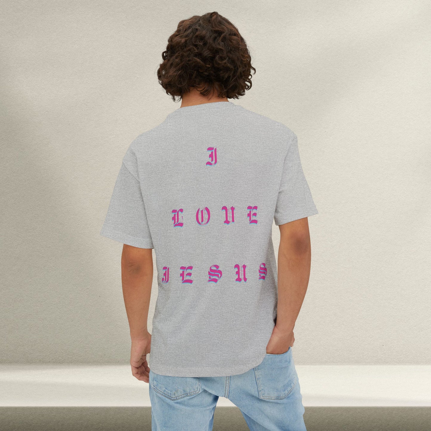 Christian Love Unisex Oversized Tee, Casual T-Shirt for Worship, Gift for Believers, Faith-Based Apparel, Everyday Wear
