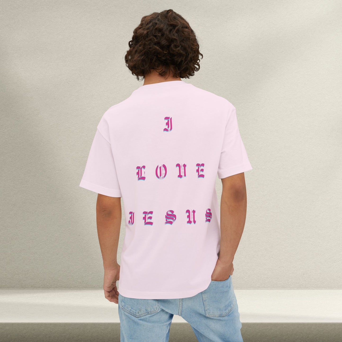 Christian Love Unisex Oversized Tee, Casual T-Shirt for Worship, Gift for Believers, Faith-Based Apparel, Everyday Wear