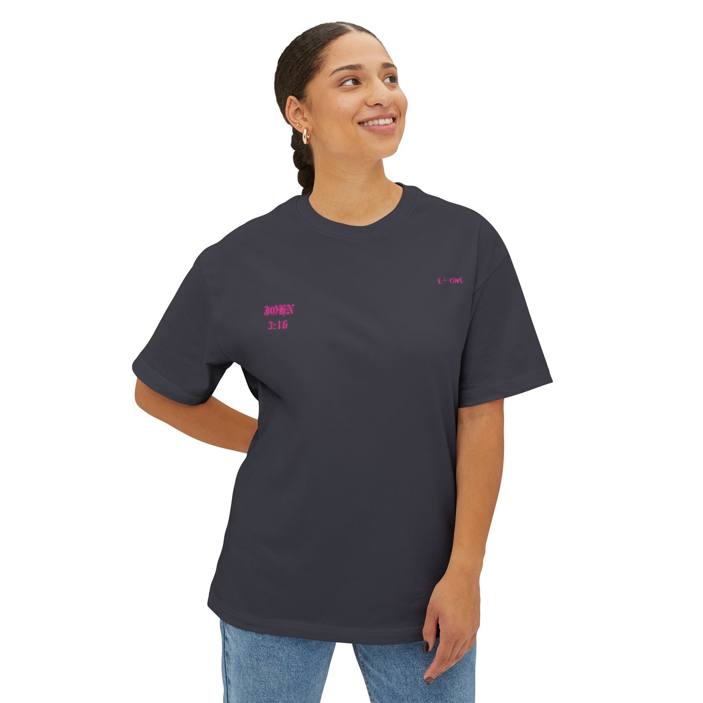 Christian Love Unisex Oversized Tee, Casual T-Shirt for Worship, Gift for Believers, Faith-Based Apparel, Everyday Wear