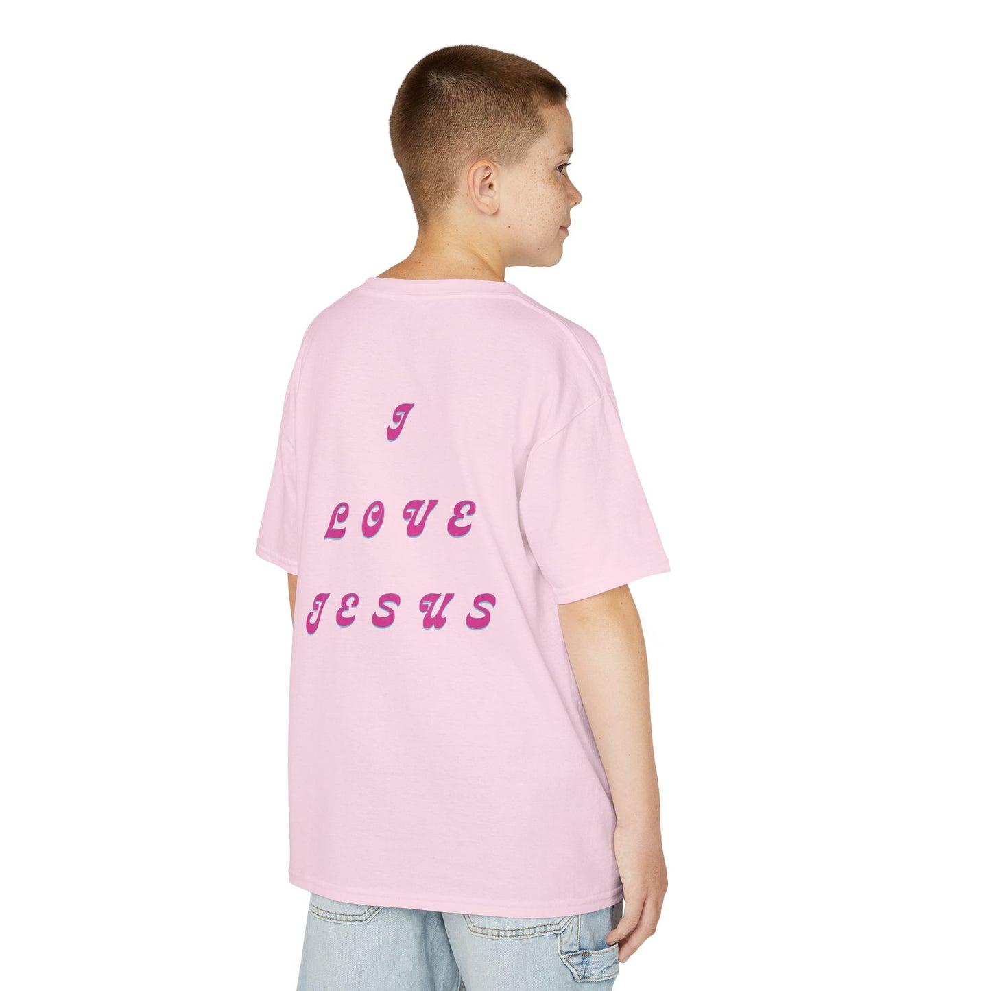 Kids I Love Jesus T-Shirt, Faith Tee for Children, Christian Kids Apparel, Religious Gift for Kids, Cute Youth Top