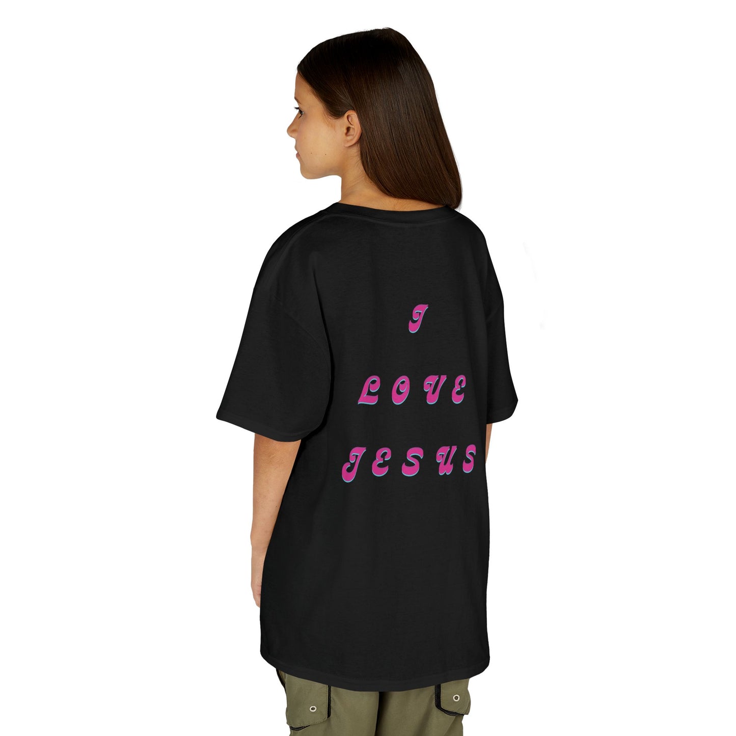 Kids I Love Jesus T-Shirt, Faith Tee for Children, Christian Kids Apparel, Religious Gift for Kids, Cute Youth Top