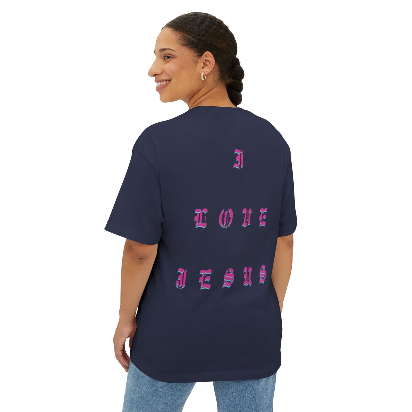 Christian Love Unisex Oversized Tee, Casual T-Shirt for Worship, Gift for Believers, Faith-Based Apparel, Everyday Wear