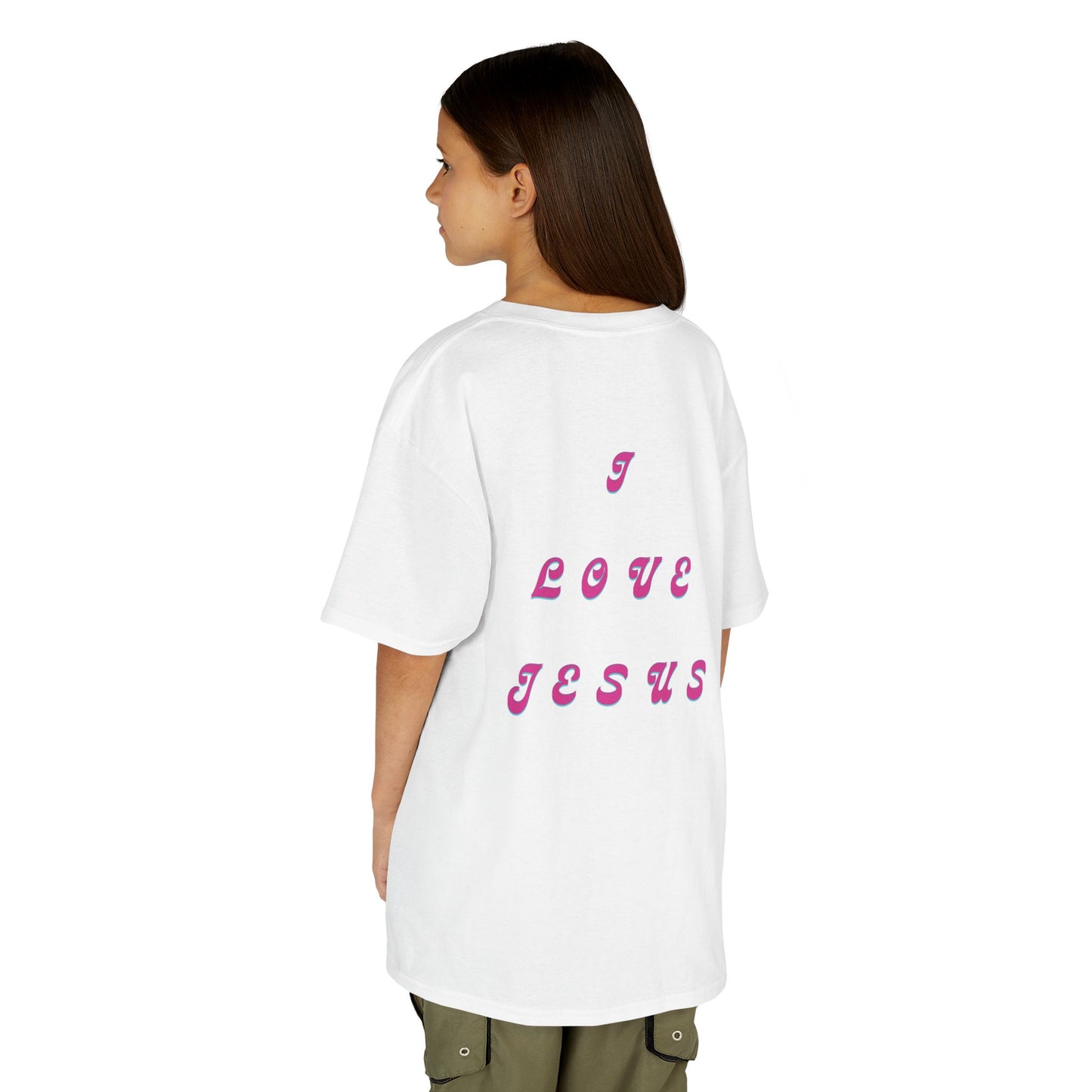 Kids I Love Jesus T-Shirt, Faith Tee for Children, Christian Kids Apparel, Religious Gift for Kids, Cute Youth Top
