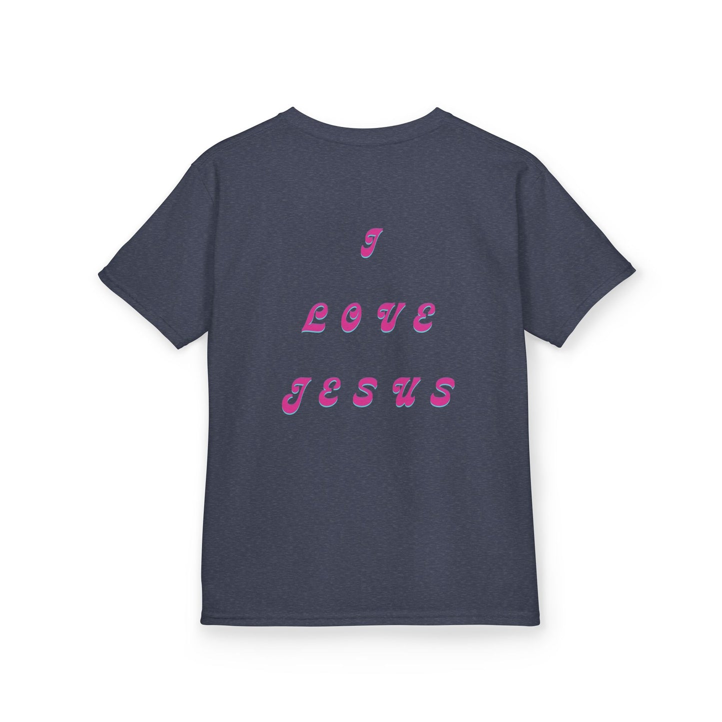 Kids I Love Jesus T-Shirt, Faith Tee for Children, Christian Kids Apparel, Religious Gift for Kids, Cute Youth Top