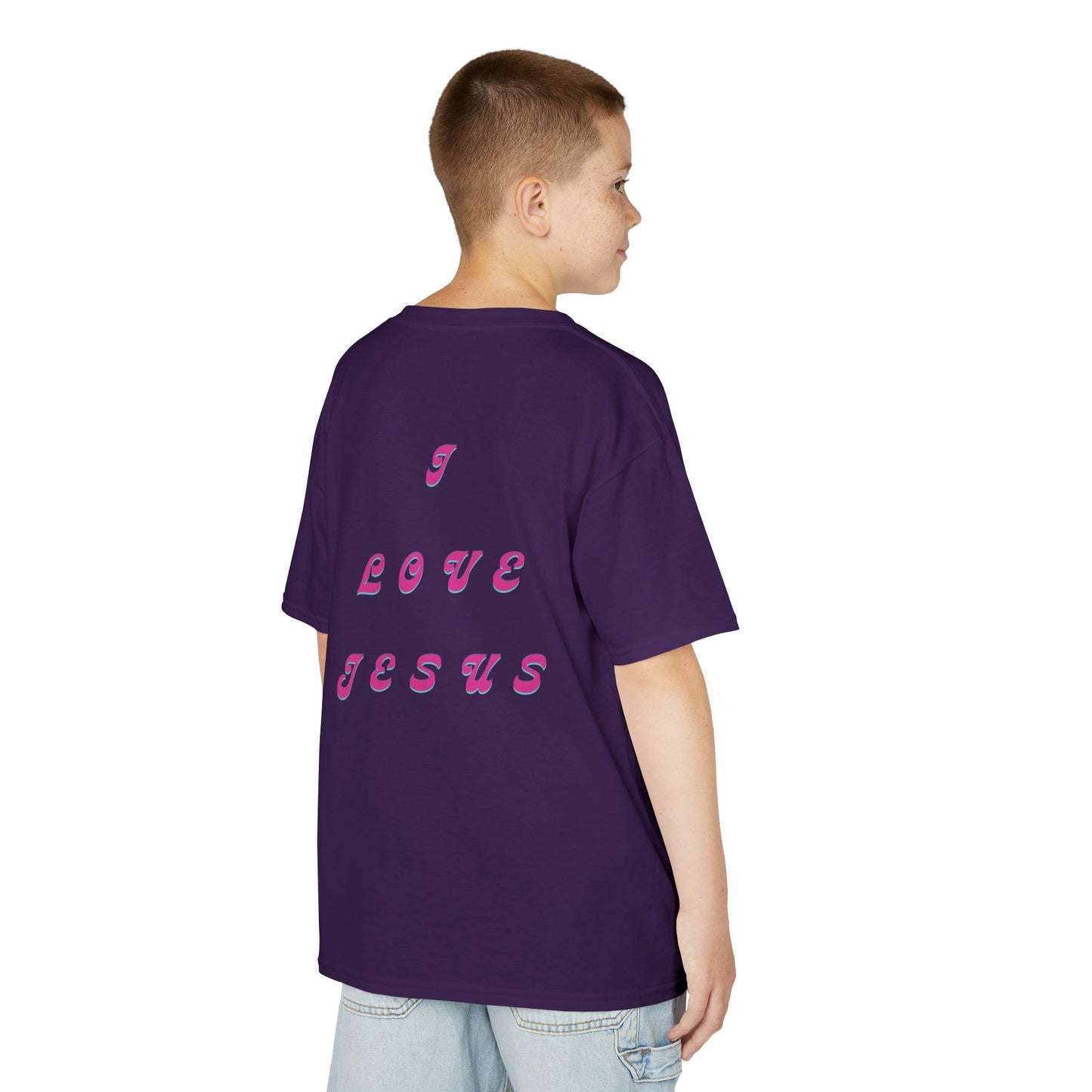 Kids I Love Jesus T-Shirt, Faith Tee for Children, Christian Kids Apparel, Religious Gift for Kids, Cute Youth Top