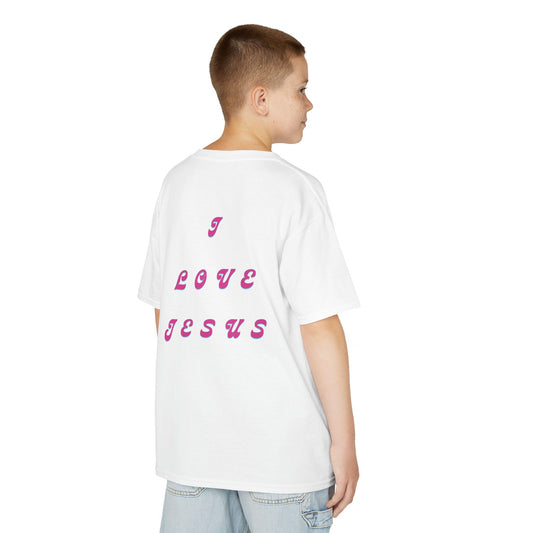 Kids I Love Jesus T-Shirt, Faith Tee for Children, Christian Kids Apparel, Religious Gift for Kids, Cute Youth Top