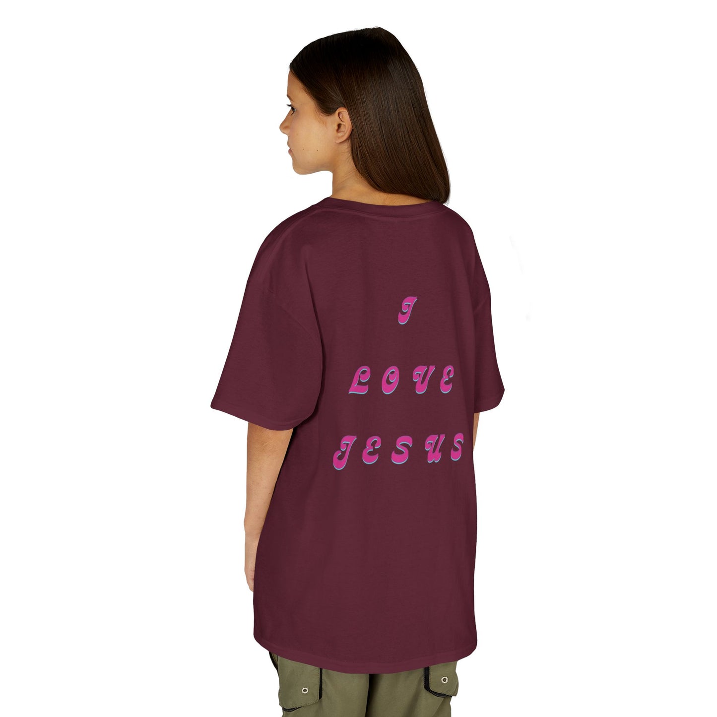 Kids I Love Jesus T-Shirt, Faith Tee for Children, Christian Kids Apparel, Religious Gift for Kids, Cute Youth Top