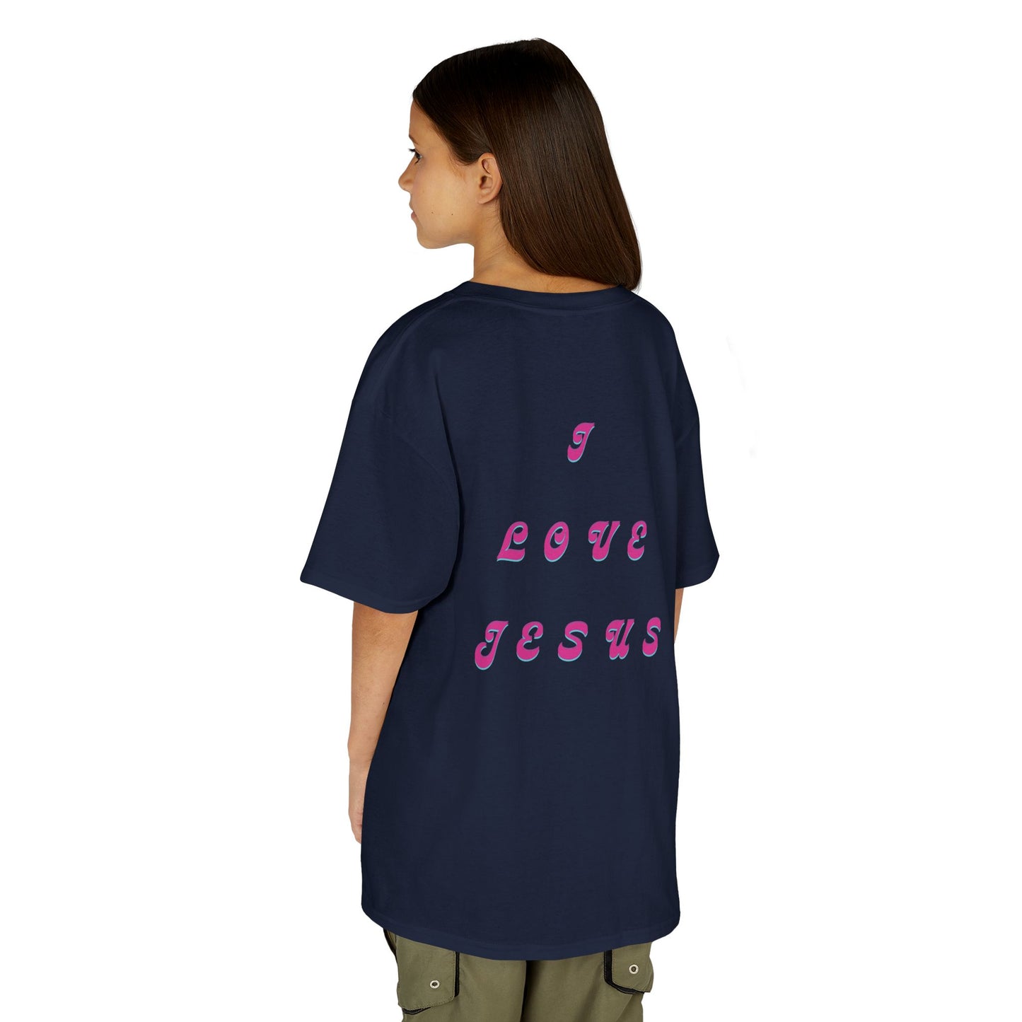 Kids I Love Jesus T-Shirt, Faith Tee for Children, Christian Kids Apparel, Religious Gift for Kids, Cute Youth Top
