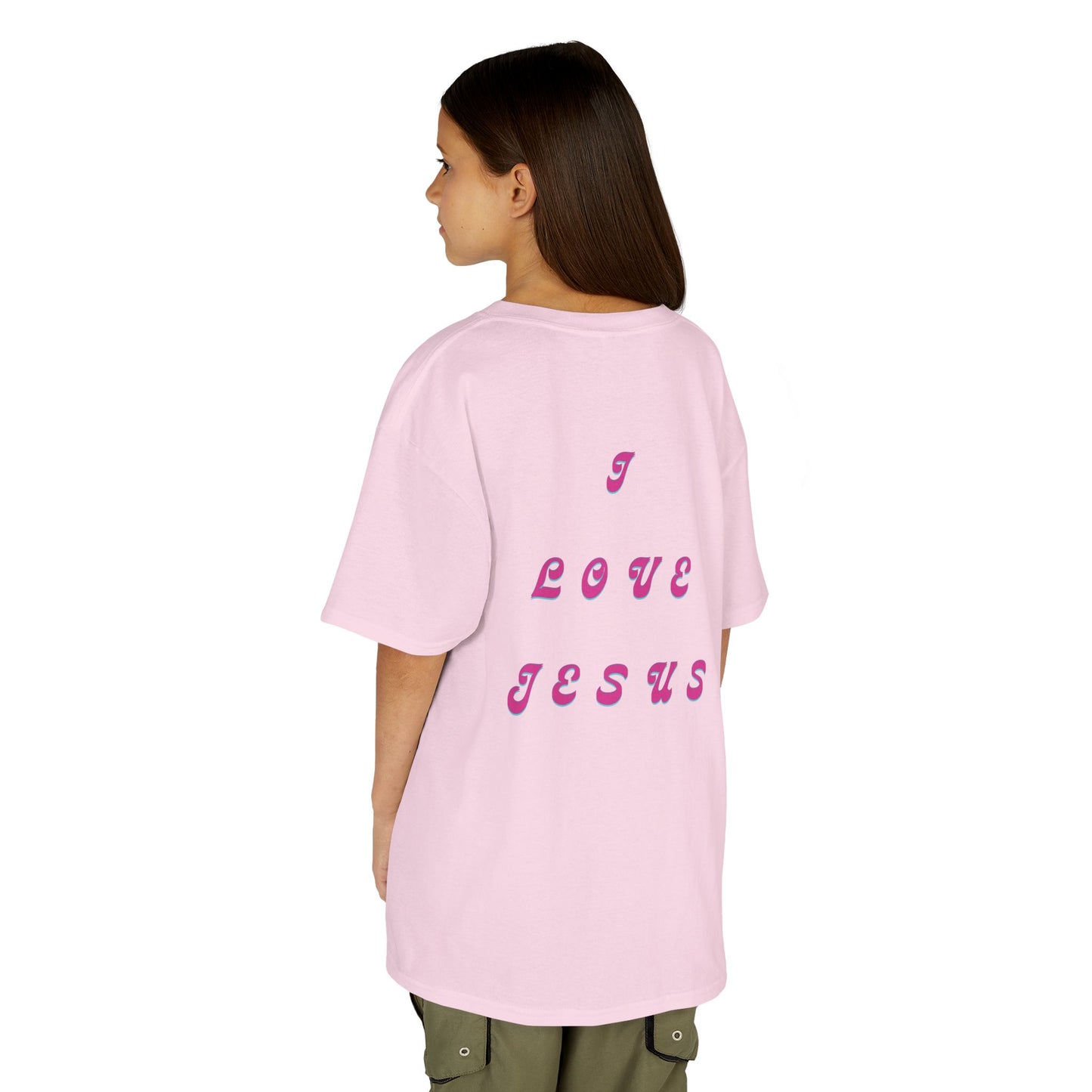 Kids I Love Jesus T-Shirt, Faith Tee for Children, Christian Kids Apparel, Religious Gift for Kids, Cute Youth Top
