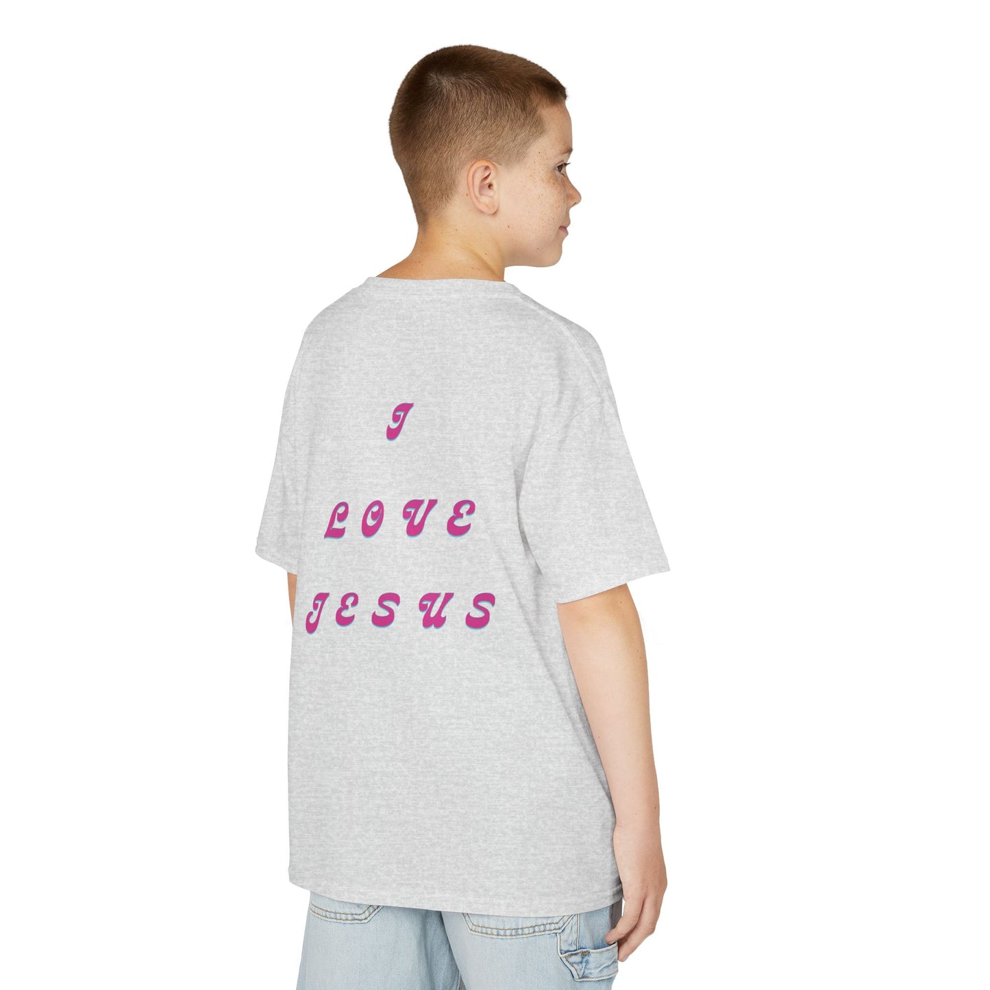 Kids I Love Jesus T-Shirt, Faith Tee for Children, Christian Kids Apparel, Religious Gift for Kids, Cute Youth Top
