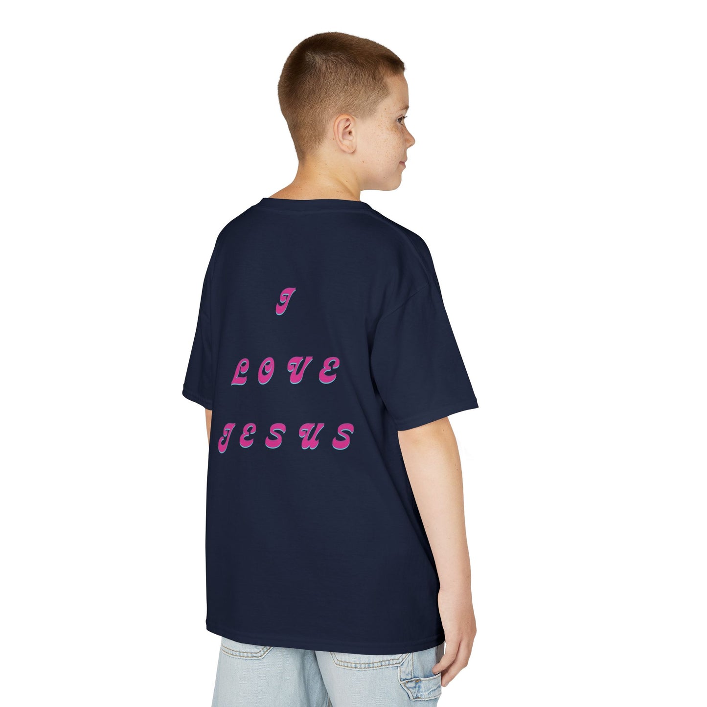 Kids I Love Jesus T-Shirt, Faith Tee for Children, Christian Kids Apparel, Religious Gift for Kids, Cute Youth Top