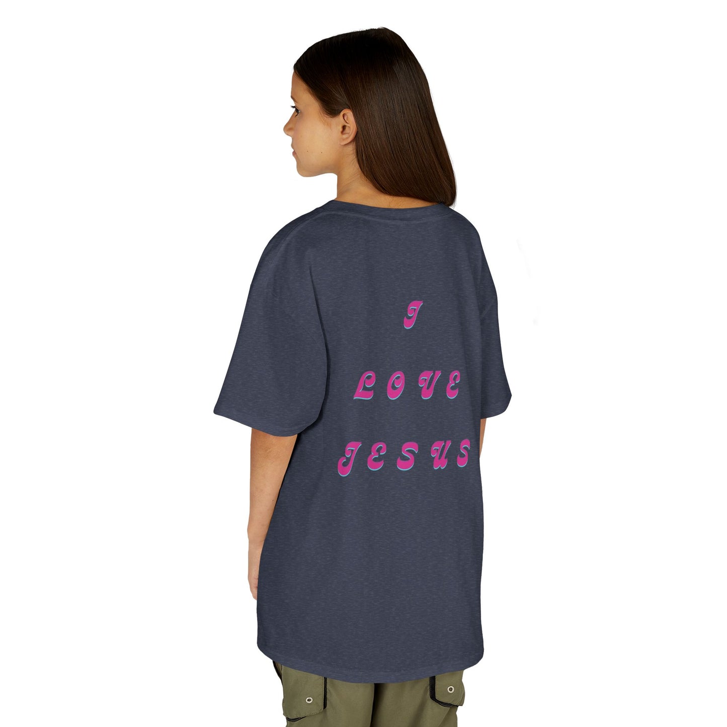 Kids I Love Jesus T-Shirt, Faith Tee for Children, Christian Kids Apparel, Religious Gift for Kids, Cute Youth Top